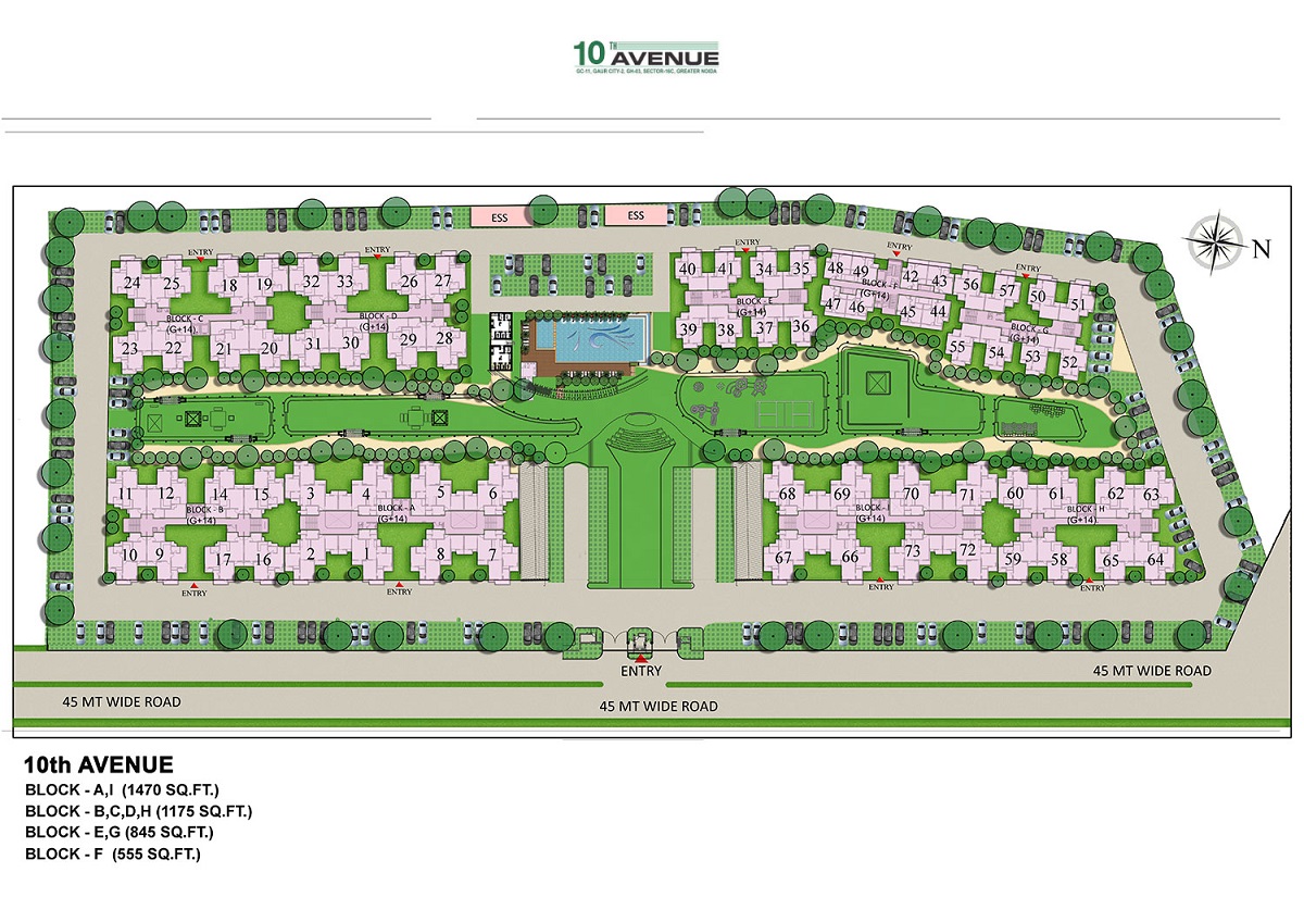 gaur city 10th avenue site-plan