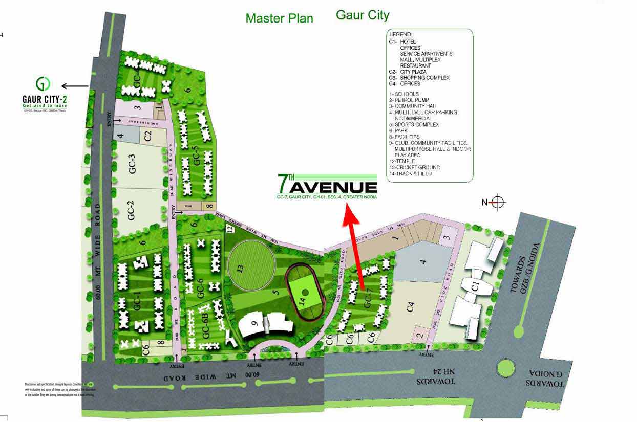 Gaur City 7th Avenue site Plan