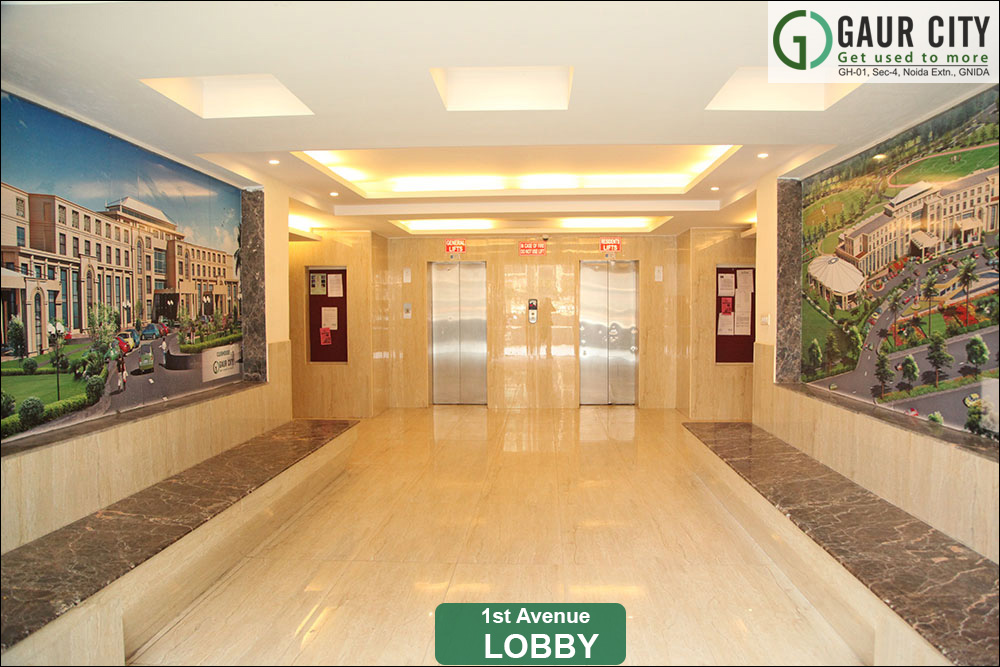 gaur city 1st avenue lobby